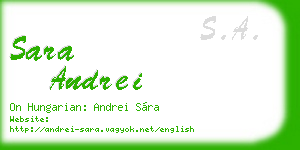 sara andrei business card